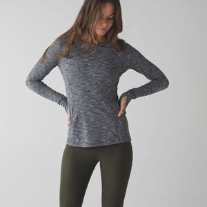 Lululemon Kanto Catch Me Long Sleeve Women’s Size 6 Coco Pique Black White